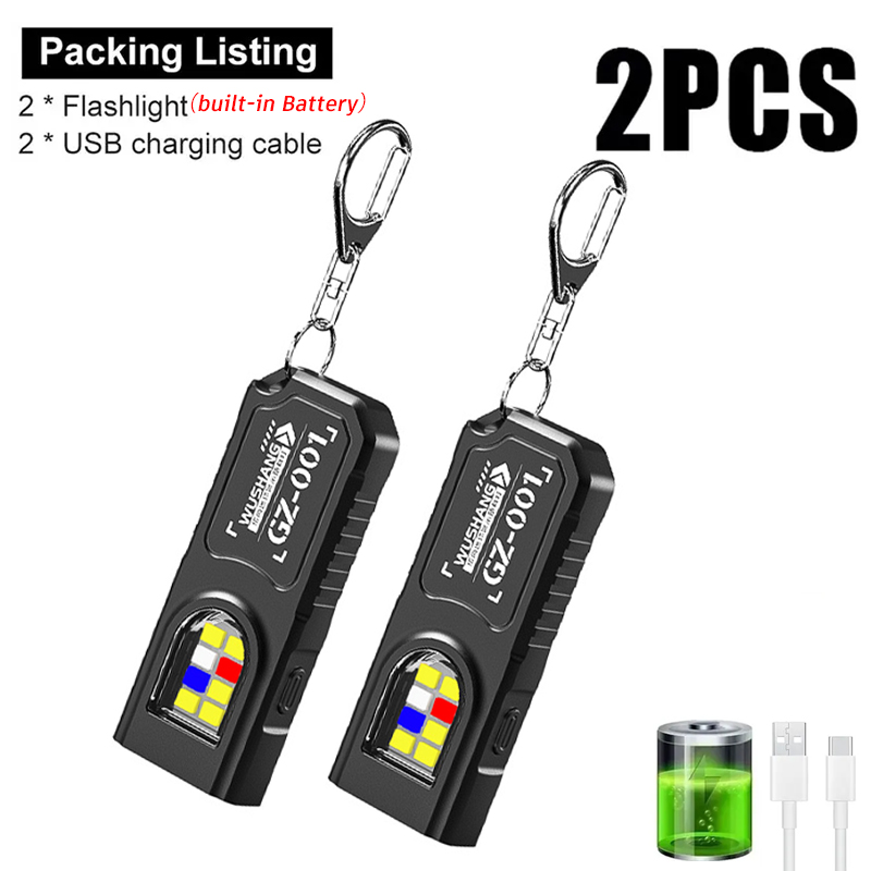 Fishing Kit Compact - Многофункциональный фонарик-брелок с USB-зарядкой, мини-фонарик с