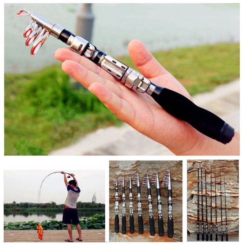 Fishing Kit Compact - Сверхжесткая мини-телескопическая удочка длиной 1,0 м,