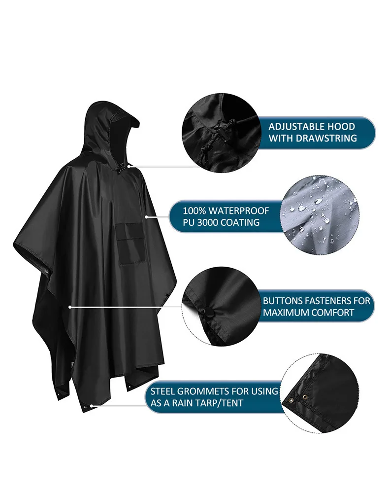 2026 Водонепроницаемый дождеви – обзор и цена Emergency Poncho Rain